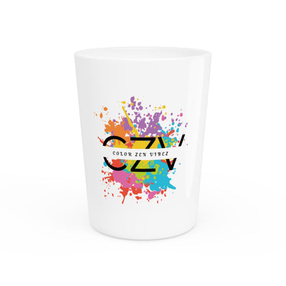 Color Zen Vibez Logo Shot Glass - Vibrant Drinkware for Celebrations