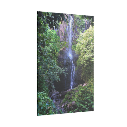 Hidden Waterfall  - Stretched Matte Canvas Art Print for Nature Lovers