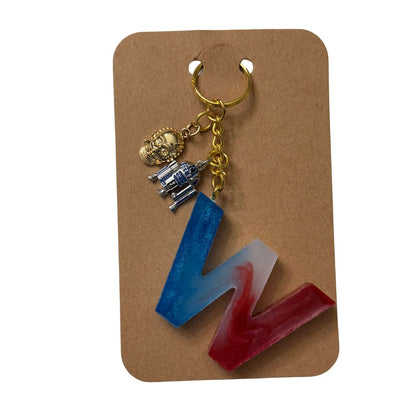 Personalized Handcrafted Resin Letter Keychain