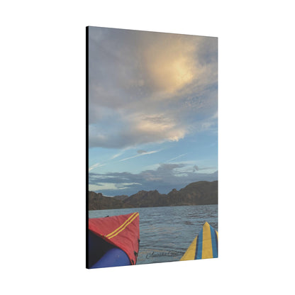 Kayaking on the Lake - Stretched Matte Canvas Wall Art, Wall Decor