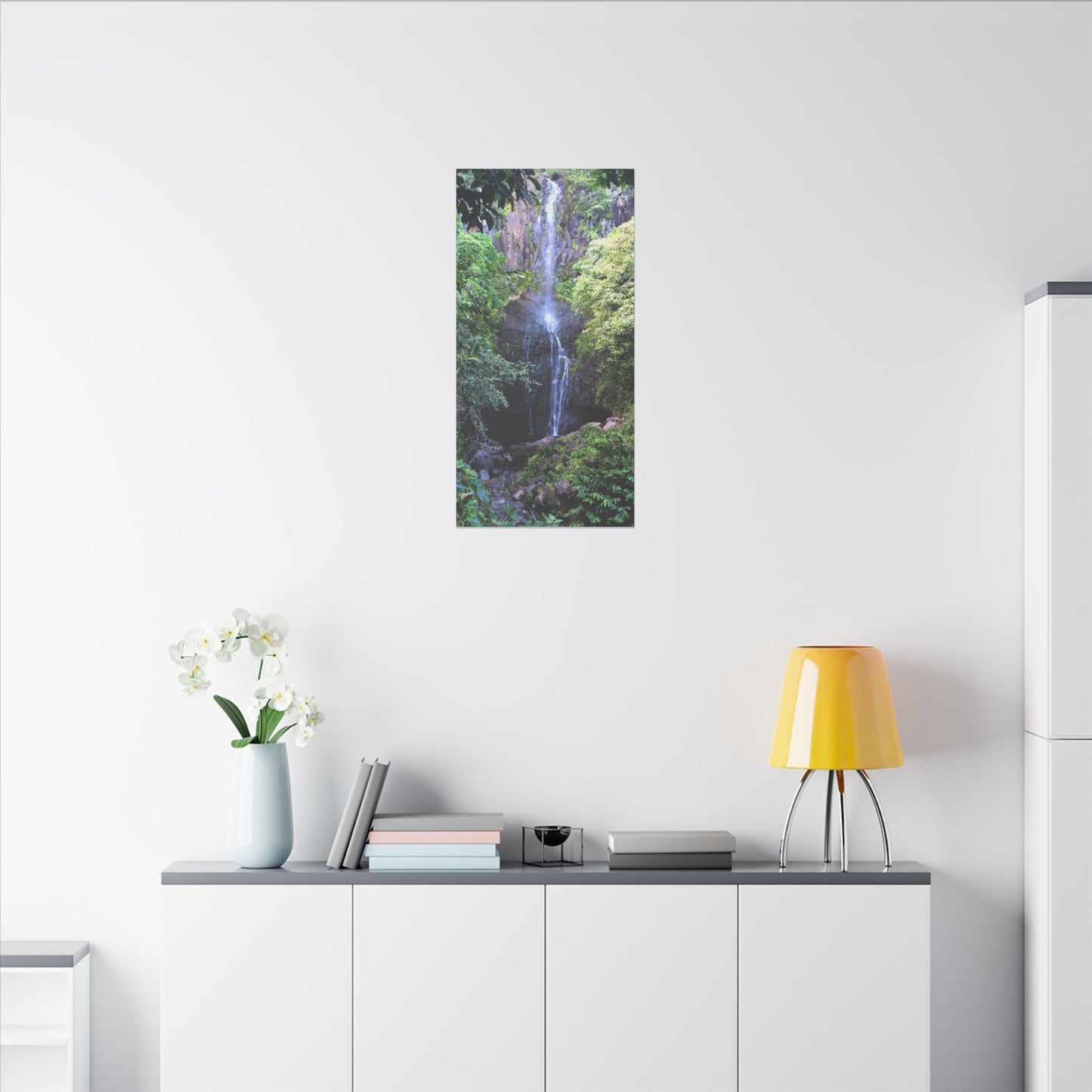 Hidden Waterfall  - Stretched Matte Canvas Art Print for Nature Lovers