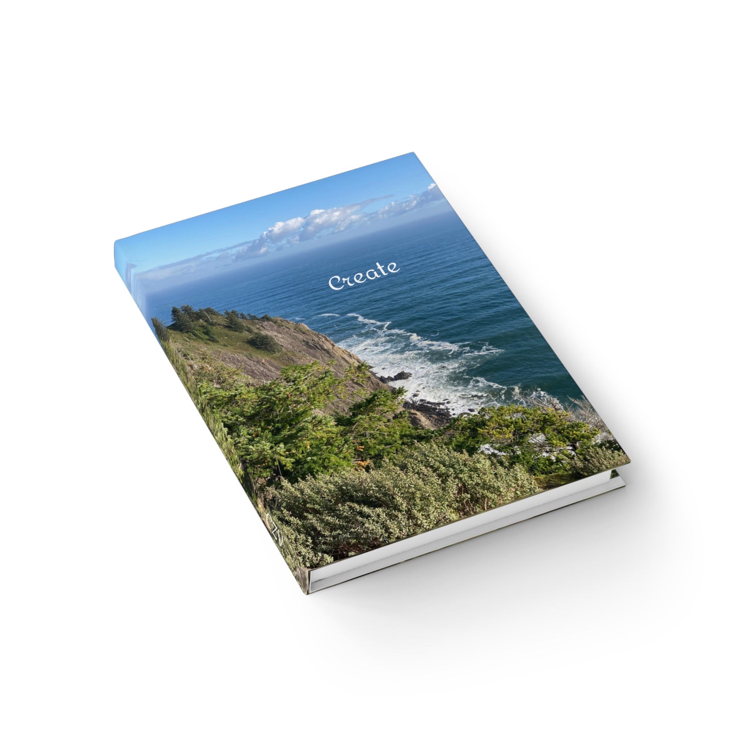 Coastal Cliffs Create Sketchbook Journal — Ocean View Travel Notebook personalized