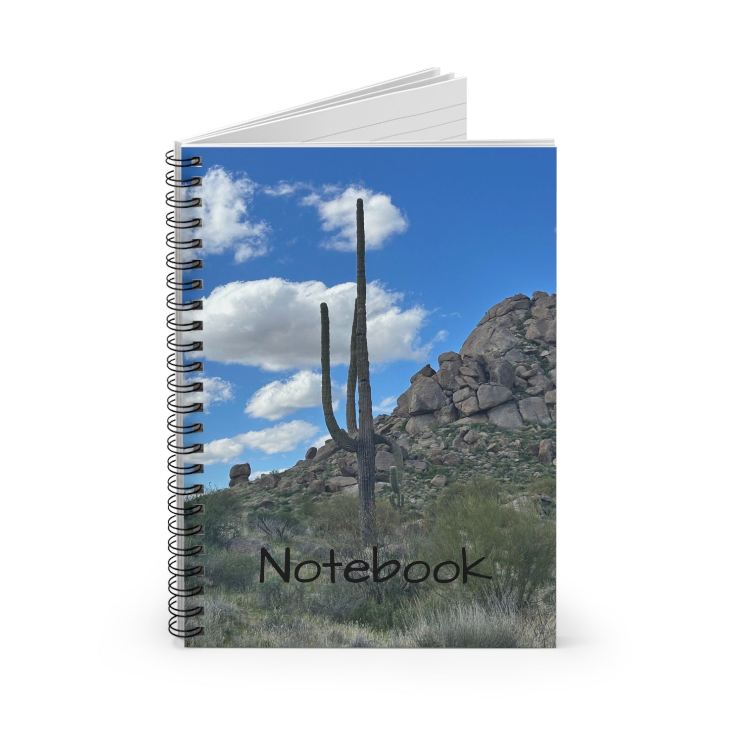 Desert Saguaro Notebook — Southwestern Cactus Spiral Journal