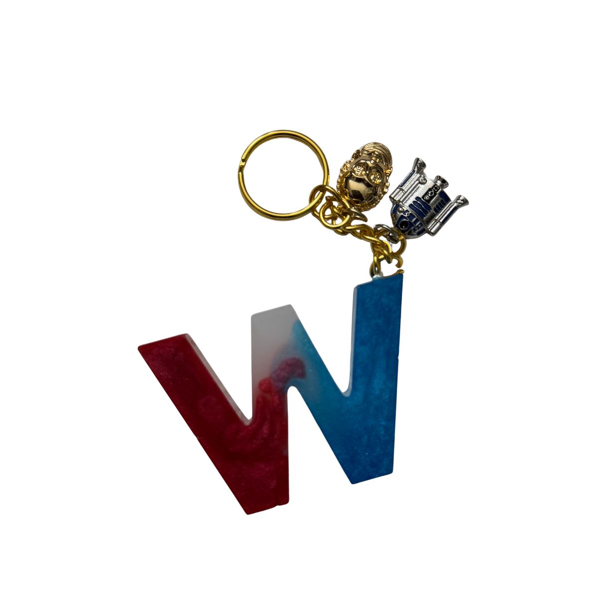 Personalized Handcrafted Resin Letter Keychain