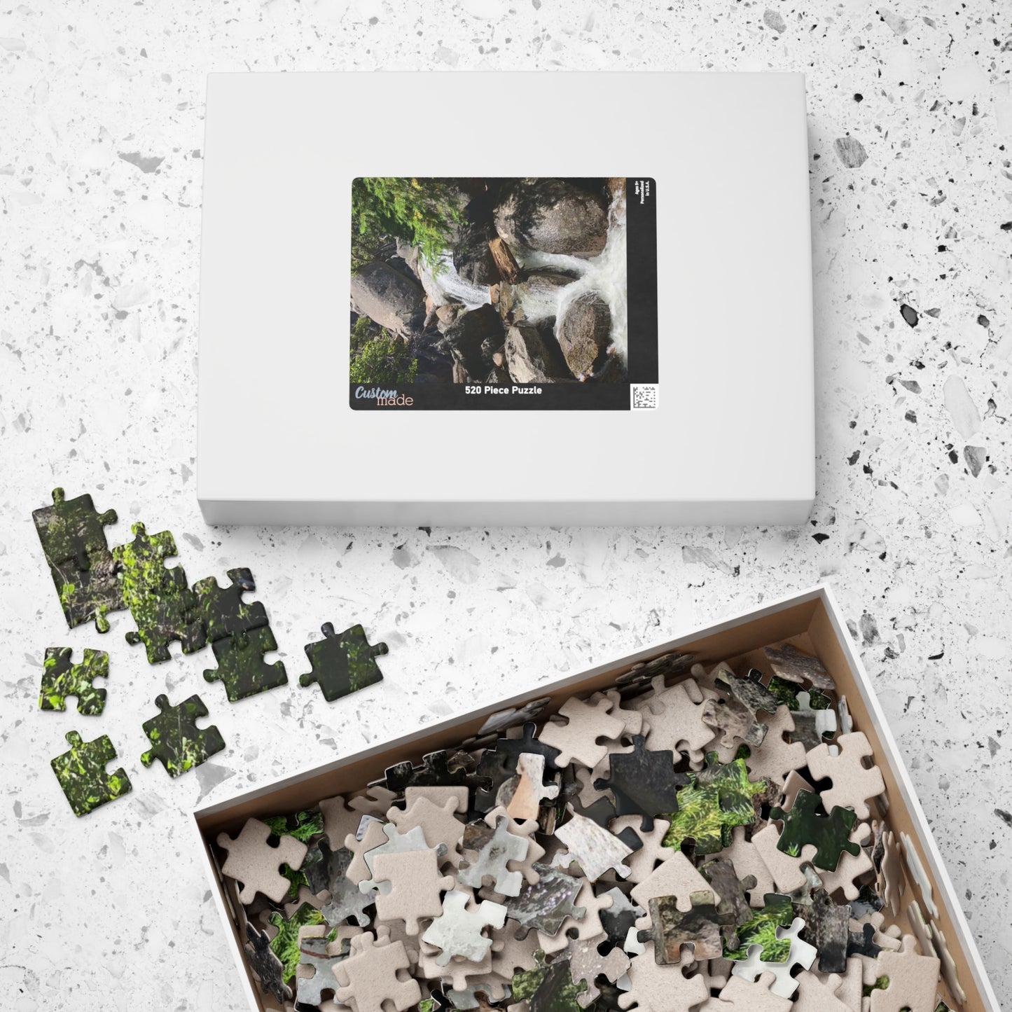 Mountain Stream River Waterfall Jigsaw Puzzle — Scenic Nature Puzzle (110–1014 pieces)