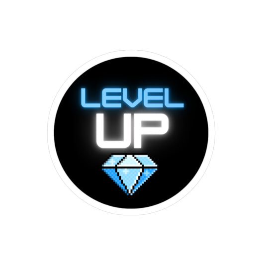 Dimond Level Up Vinyl Decals - Gaming Stickers for Decor & Gifts