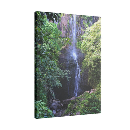 Hidden Waterfall  - Stretched Matte Canvas Art Print for Nature Lovers