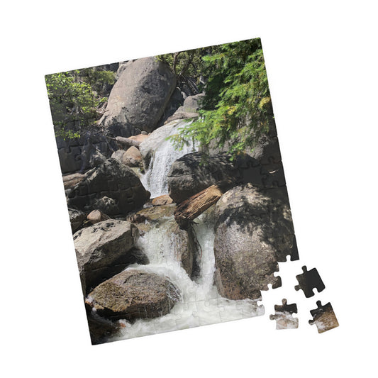 Mountain Stream River Waterfall Jigsaw Puzzle — Scenic Nature Puzzle (110–1014 pieces)