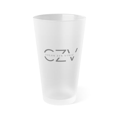 Color Zen Vibez Frosted Pint Glass, 16oz