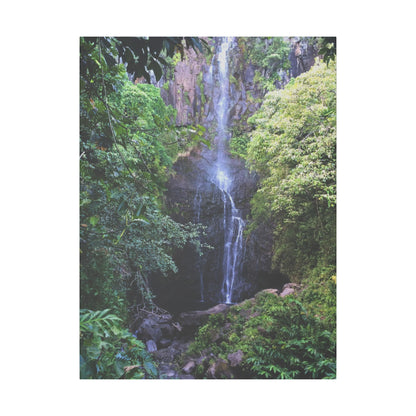 Hidden Waterfall  - Stretched Matte Canvas Art Print for Nature Lovers