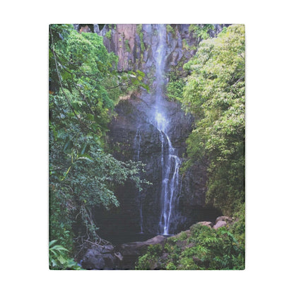 Hidden Waterfall  - Stretched Matte Canvas Art Print for Nature Lovers