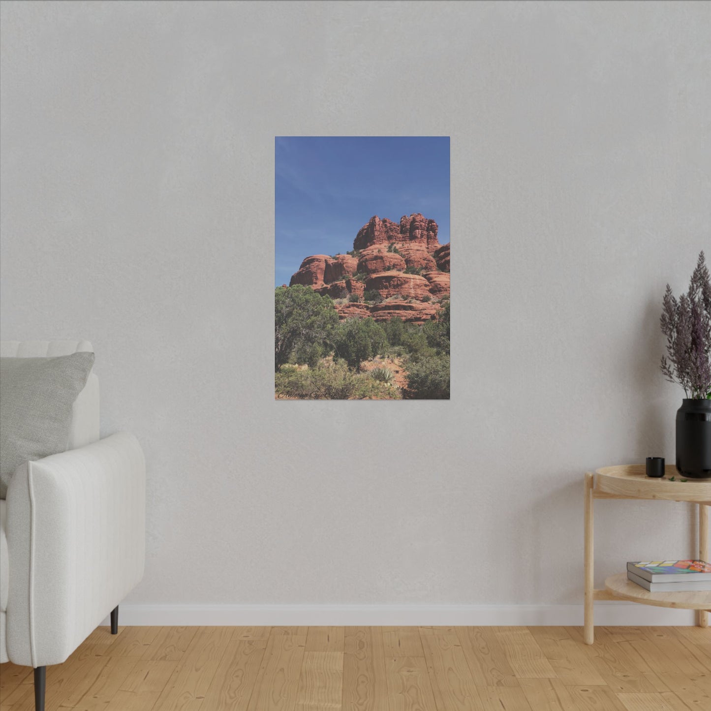 Majestic Red Rock Landscape -  Stretched Canvas Wall Art, Wall Decor